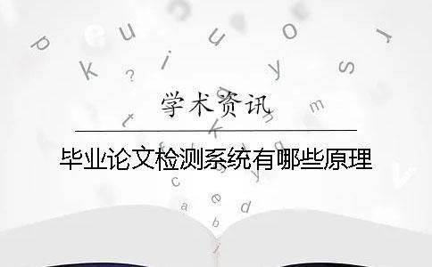 毕业论文检测系统有哪些原理