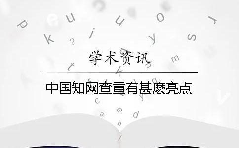 中国知网查重有甚麽亮点