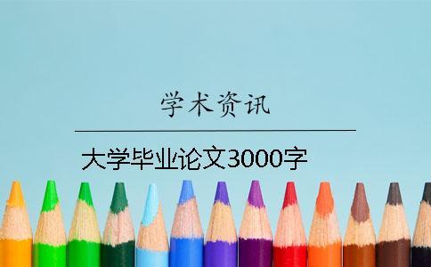 大学毕业论文3000字