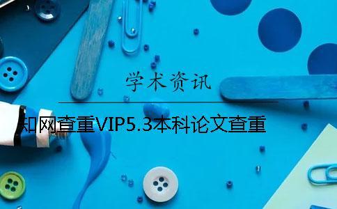 知网查重VIP5.3本科论文查重